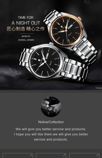 [B572] 匠心制造 精心之作-酷黑风格-手表眼镜、配饰类-手机模板